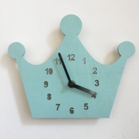 Creative Nursery Wall Clock (Option: Green Crown)