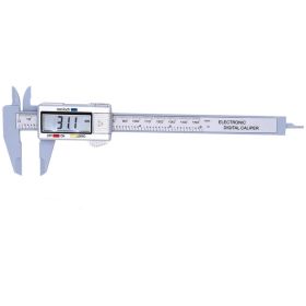 High-strength Plastic Digital Display Plastic Caliper (Color: Silver)