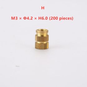 M2 Outer Diameter 3.8 and 4.0 Copper Nut Hot Melt Nut (Option: H)