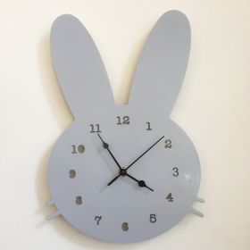 Creative Nursery Wall Clock (Option: Gray rabbit)