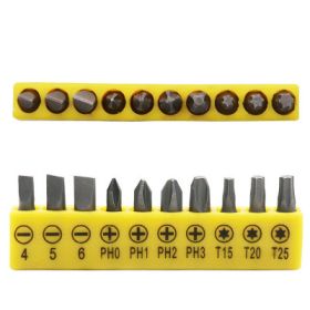 14 Ratchet Wrench Ratchet Screwdriver Handle Bit Plug Tool Hexagon Socket Wrench (Option: 10PC Bases-0.25mm-Default)