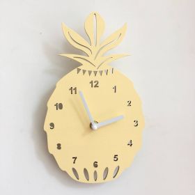 Creative Nursery Wall Clock (Option: Yellow pineapple)