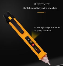 Digital Display Test Pencil Multi-function Line Detection Electrician Test Pen (Option: Yellow-1010)