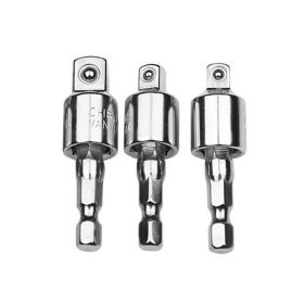 Impact Level Socket Adapter Electric Drill Socket Suit (Option: Silver 3pc)